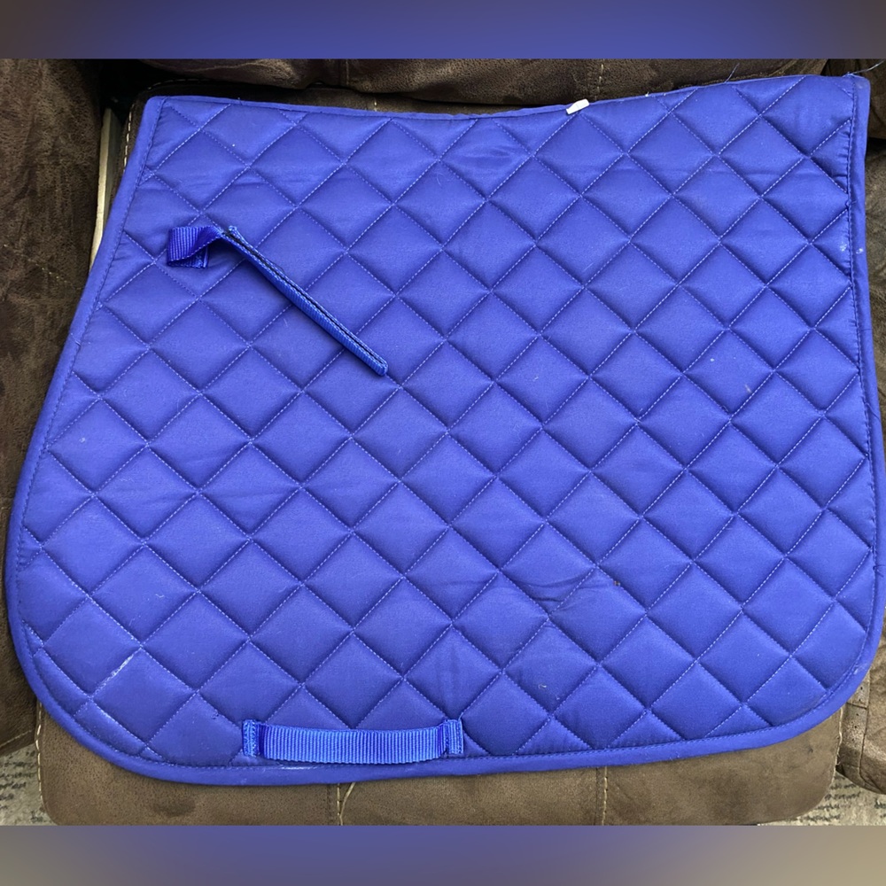 Quilted Blue All Purpose Saddle Pad Foam Filled Breathable Cushioned